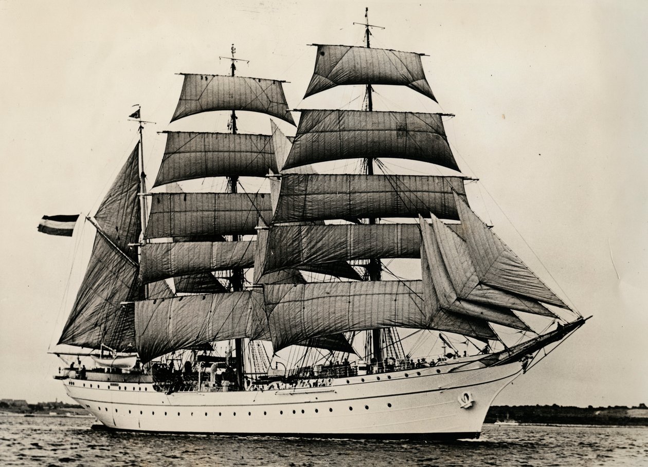 Gorch Fock pela primeira vez em pleno veleiro, 1933 de Unbekannt