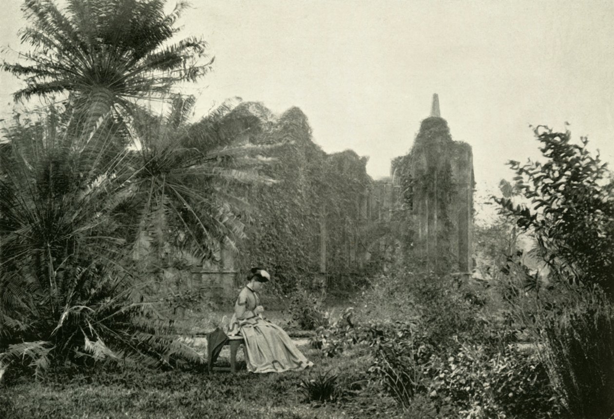 Ruína gótica no jardim Barrackpore, c1870, 1925. de Unbekannt
