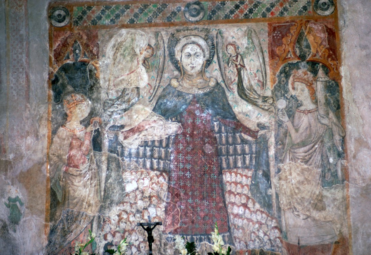 Pintura de parede gótica na igreja de St James em Koszeg, Hungria, século XV de Unbekannt