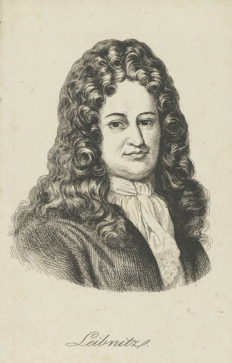 Gottfried Wilhelm Leibniz 1646-1716, c. 1800. de Unbekannt