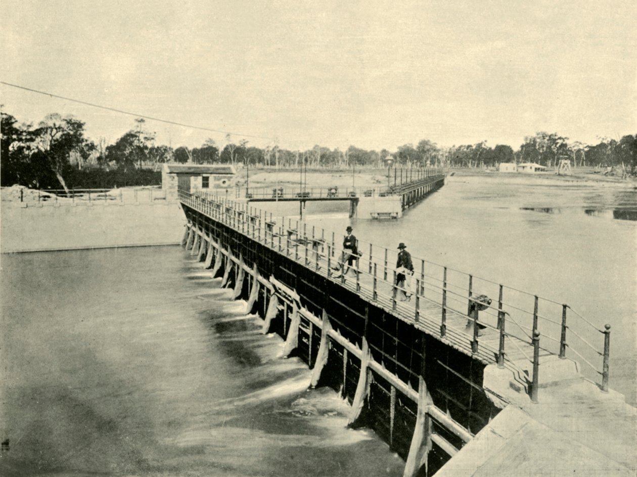 Goulburn Weir, Wahring, 1901. de Unbekannt