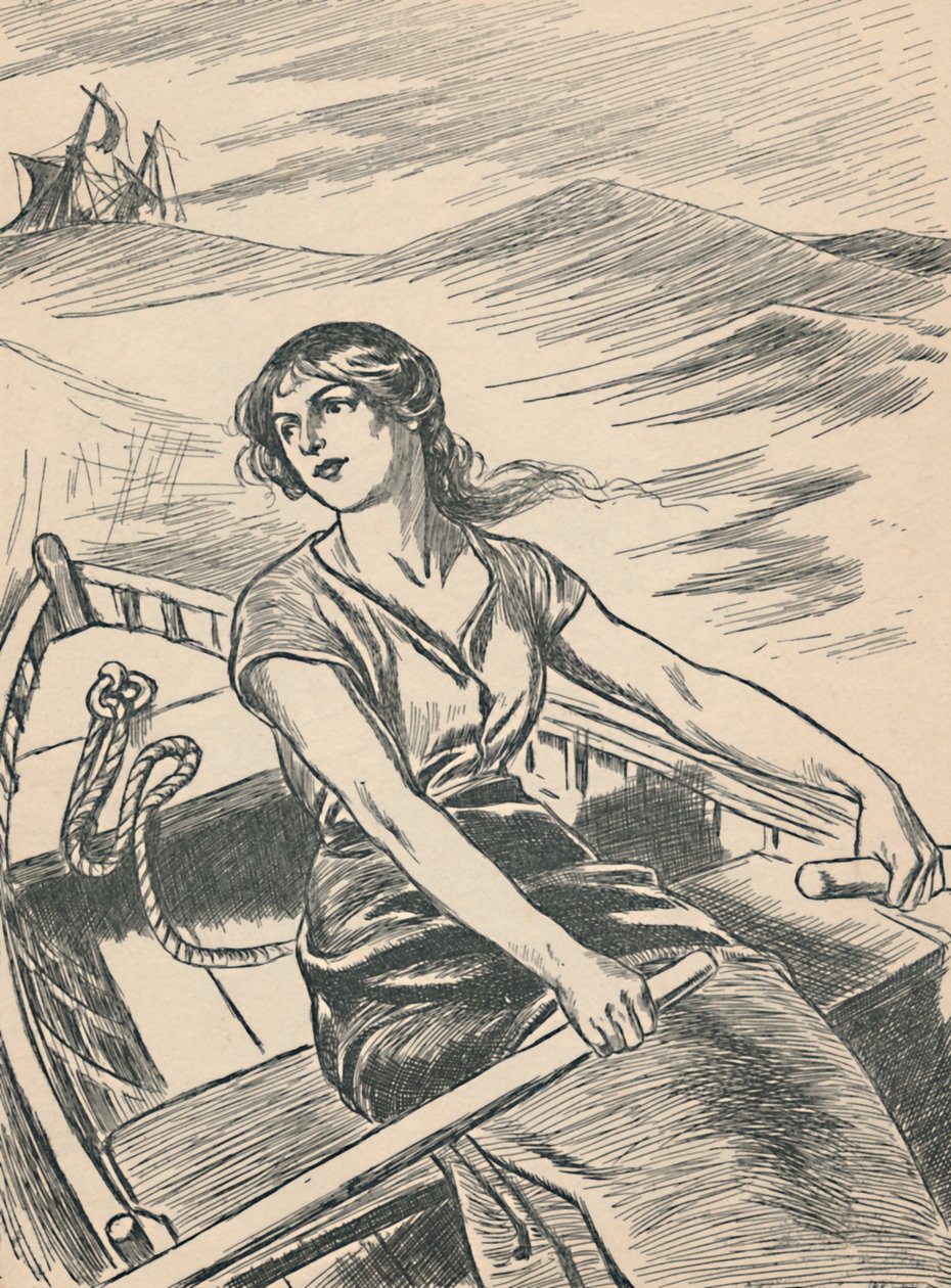Grace Darling remonta aos destroços, c1907 de Unbekannt