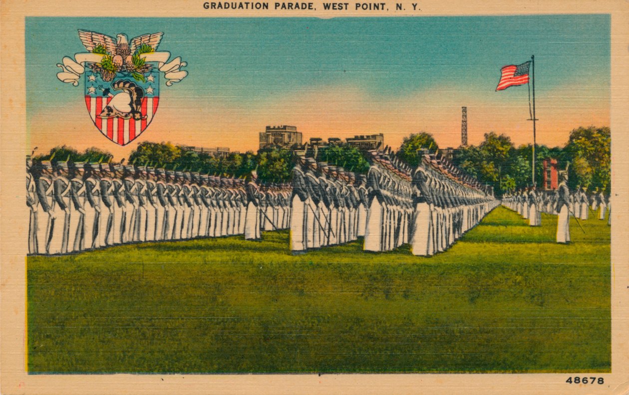 Desfile de formatura, West Point, Nova York, c1940s de Unbekannt
