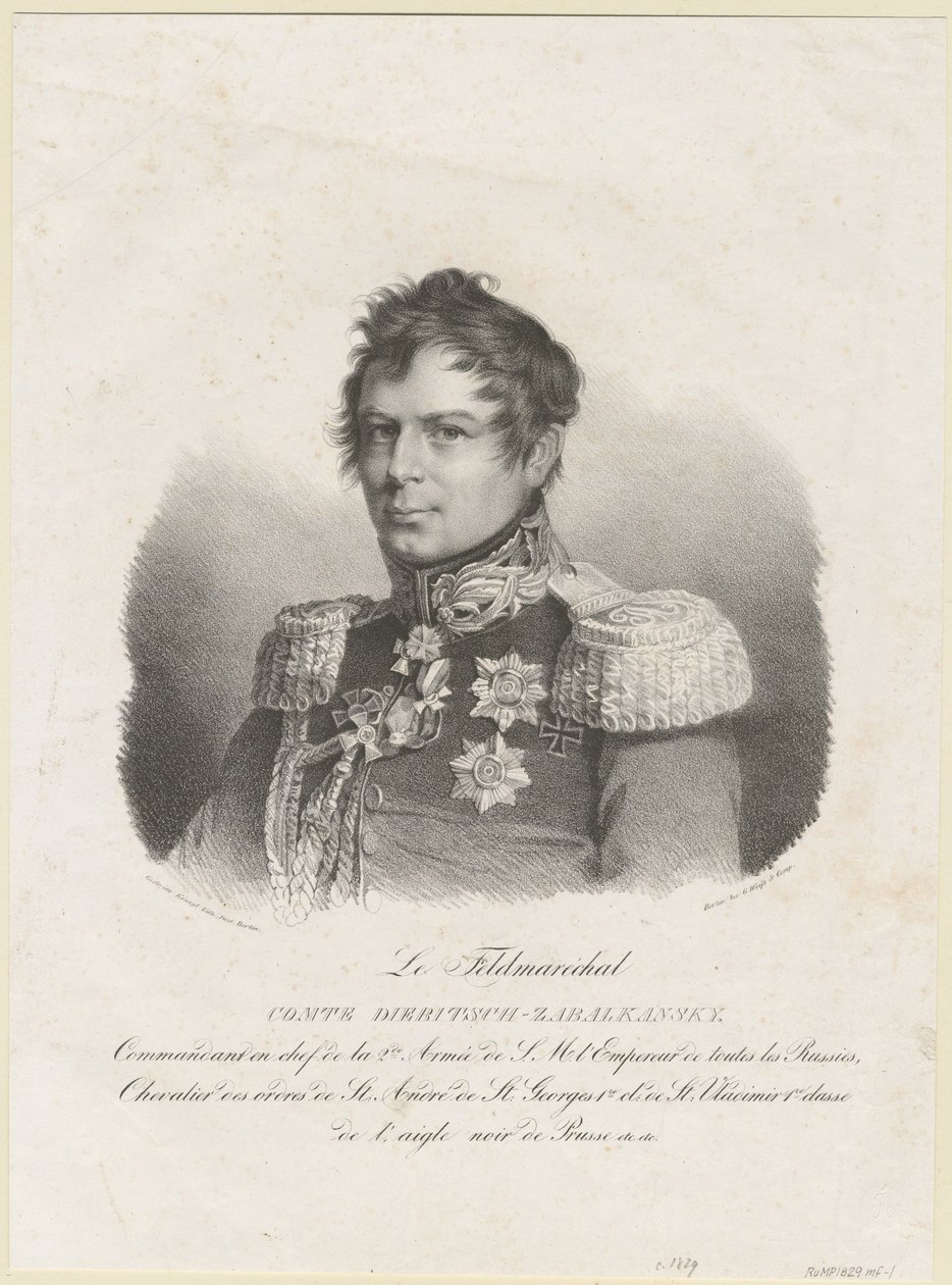 Graf Ivan Ivanovich Diebitsch-Zabalkansky, 1829 de Unbekannt