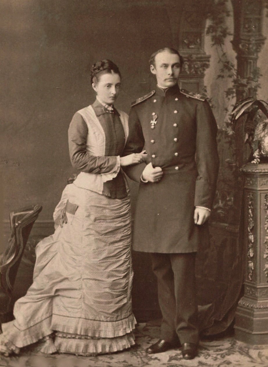 Grã-Duquesa Anastasia Mikhailovna da Rússia e Grão-Duque Frederick Francis III, 1878. de Unbekannt