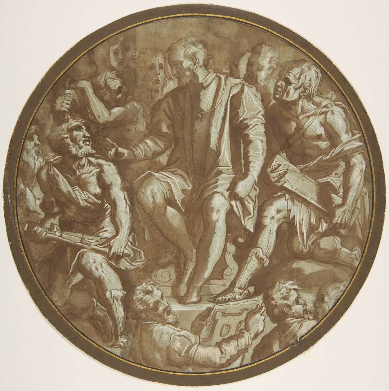 Grão-Duque Cosimo I da Toscana Rodeado por seus Artistas., ca. 1556-62. de Unbekannt