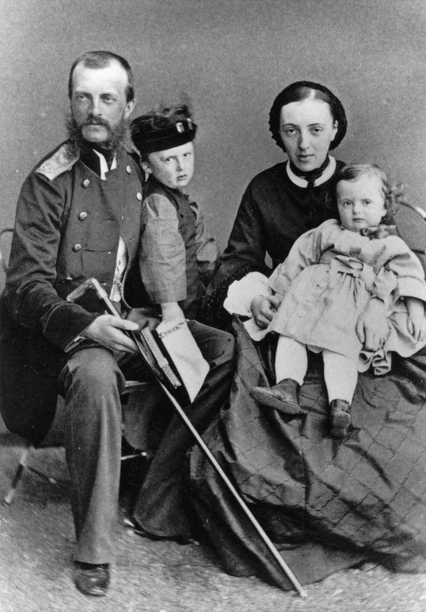 Grão-Duque Michael Nikolaevich da Rússia e sua família, c1862-c1862 de Unbekannt