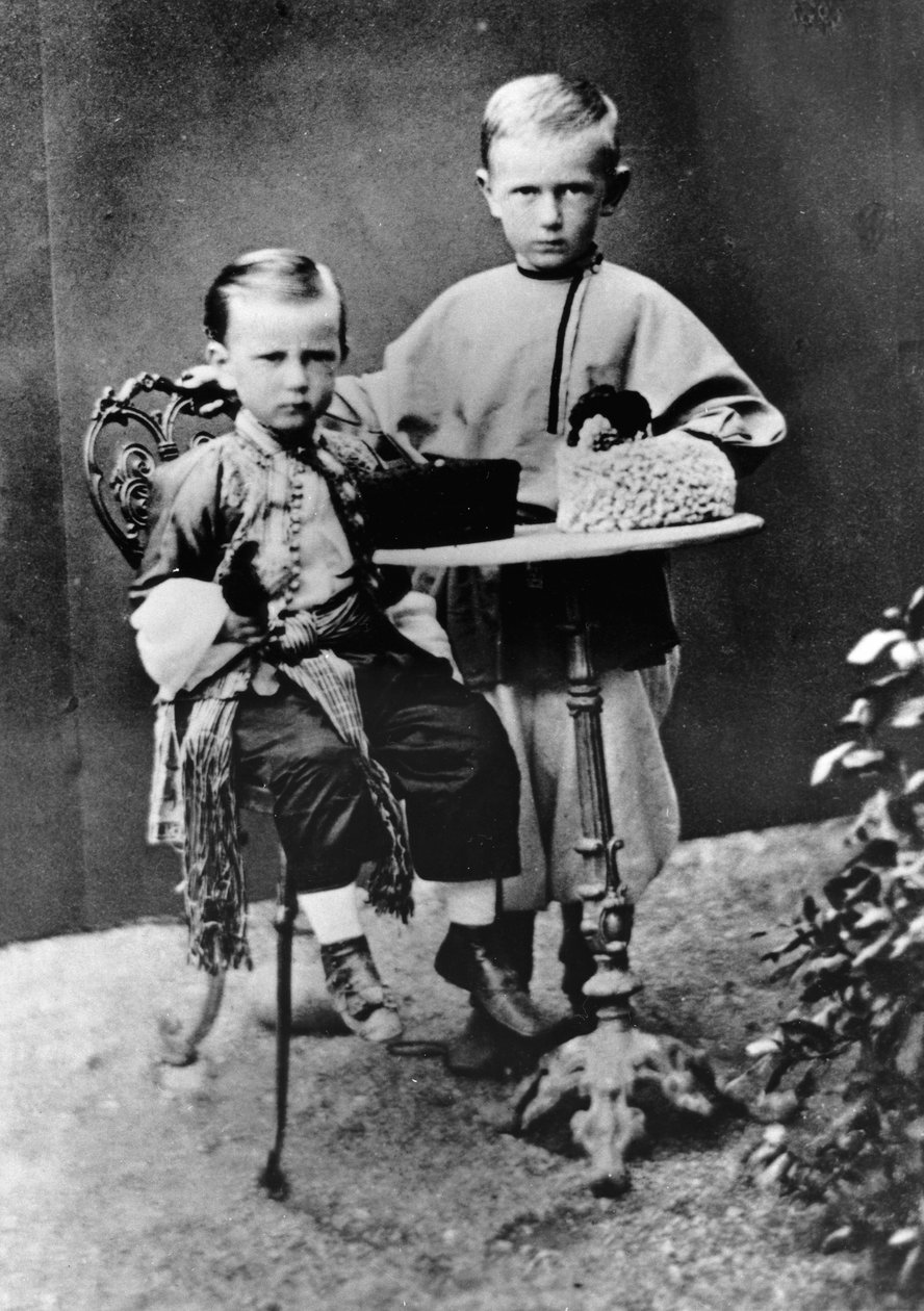 Grão-duque Paul Alexandrovitch e Sergei Alexandrovitch da Rússia, 1863 de Unbekannt