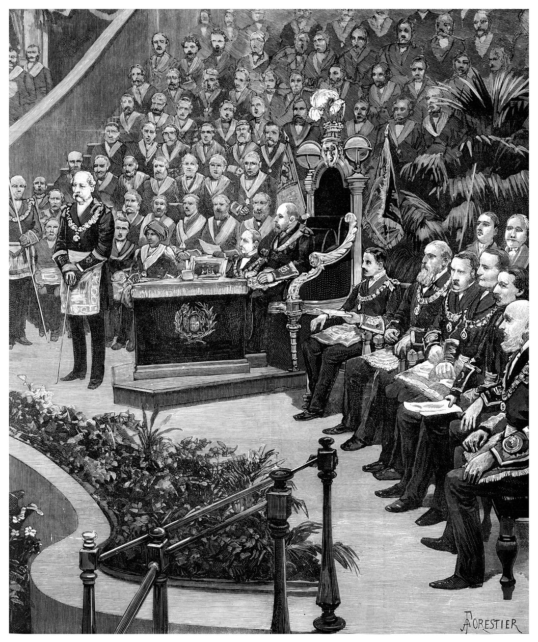 Grande reunião maçônica, 1887 de Unbekannt
