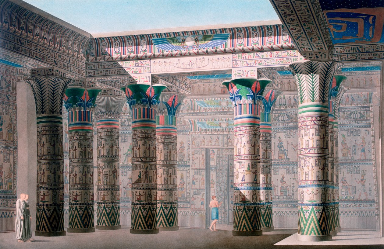 Grande Templo, Ilha de Philae, Núbia, Egito, século XIX de Unbekannt