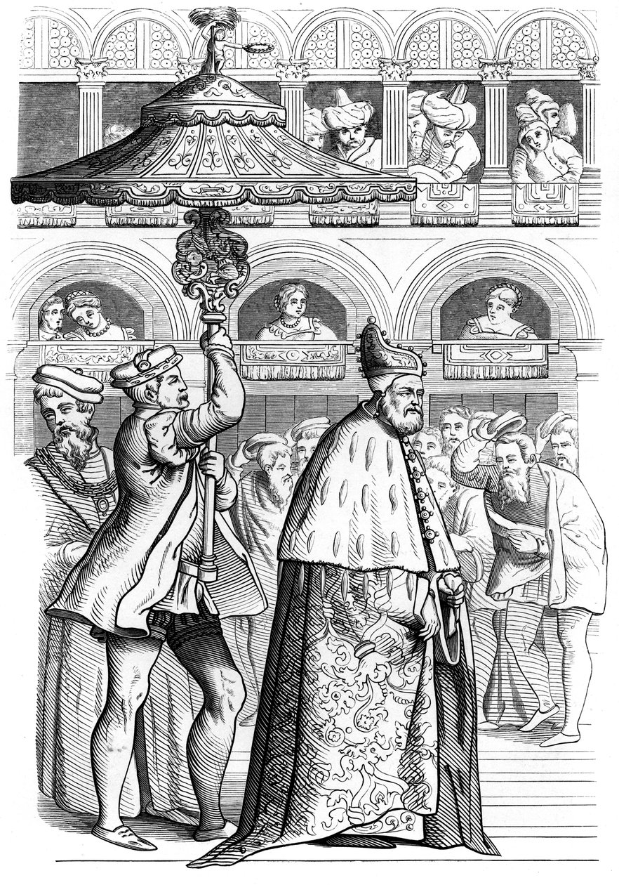 Grande procissão do Doge, Veneza, Itália, século XVI 1849 de Unbekannt