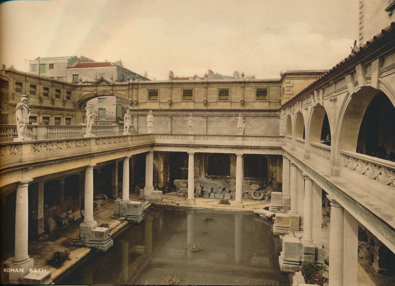 Grande banho, banhos romanos, banho, Somerset, c1925 de Unbekannt