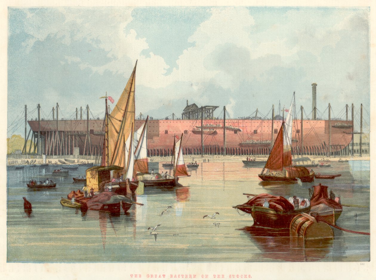 Great Eastern sobre as ações em Millwall, no Tamisa, 1857 de Unbekannt