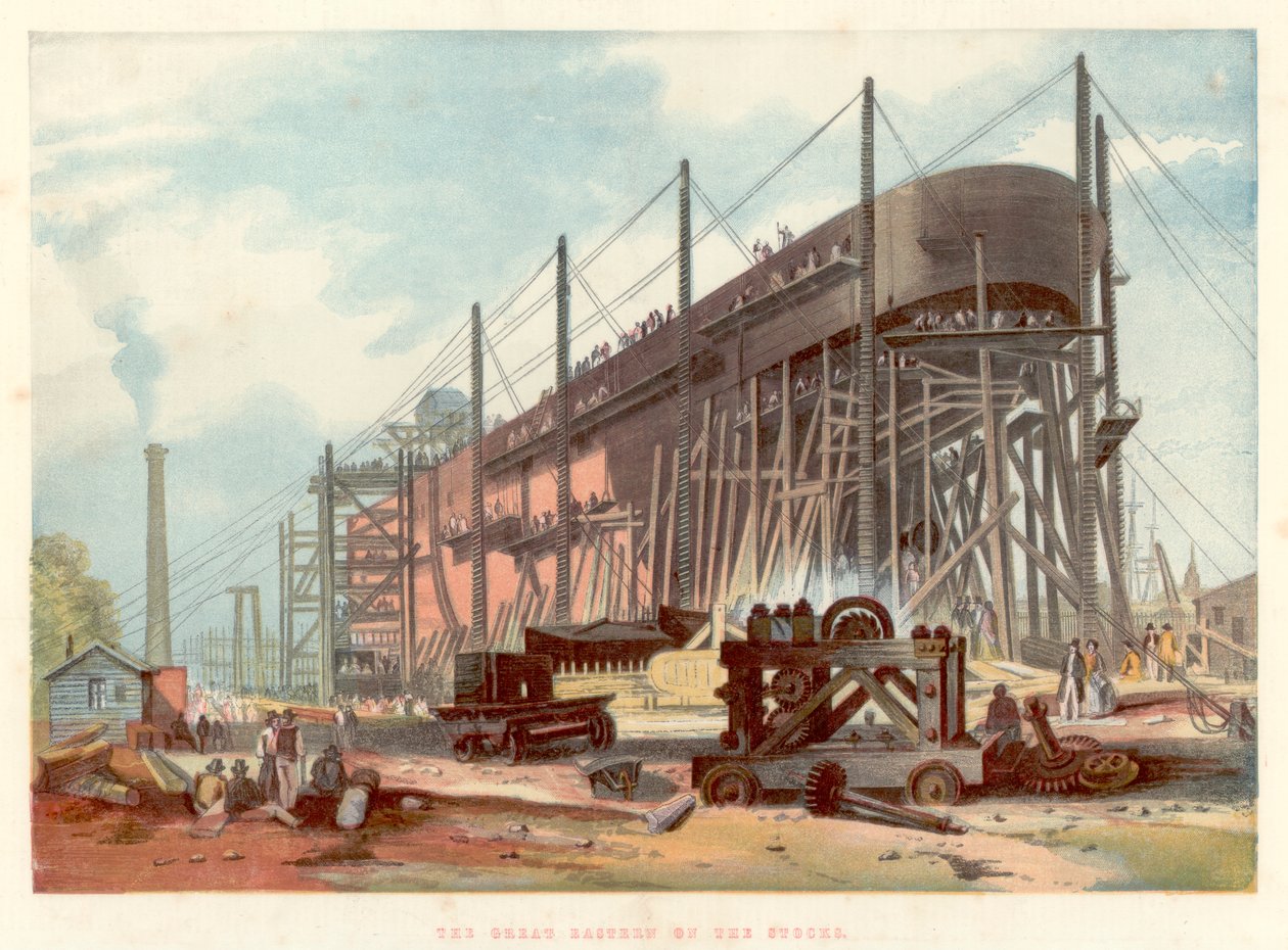 Great Eastern sobre as ações em Millwall, no Tamisa, 1857 de Unbekannt
