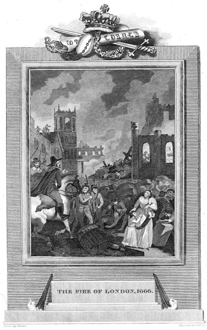 Grande incêndio de Londres, 1666 1825 de Unbekannt