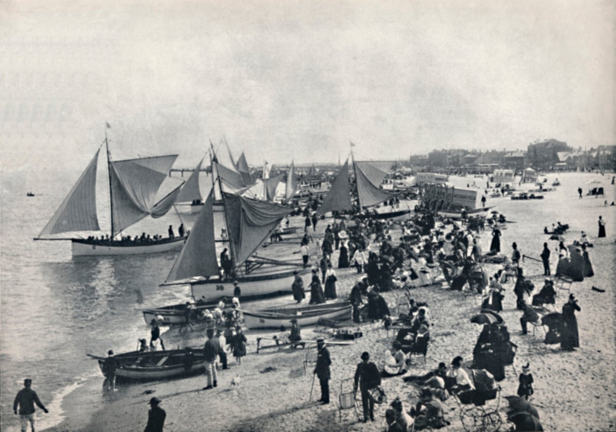 Great Yarmouth - uma cena típica na praia, 1895 de Unbekannt