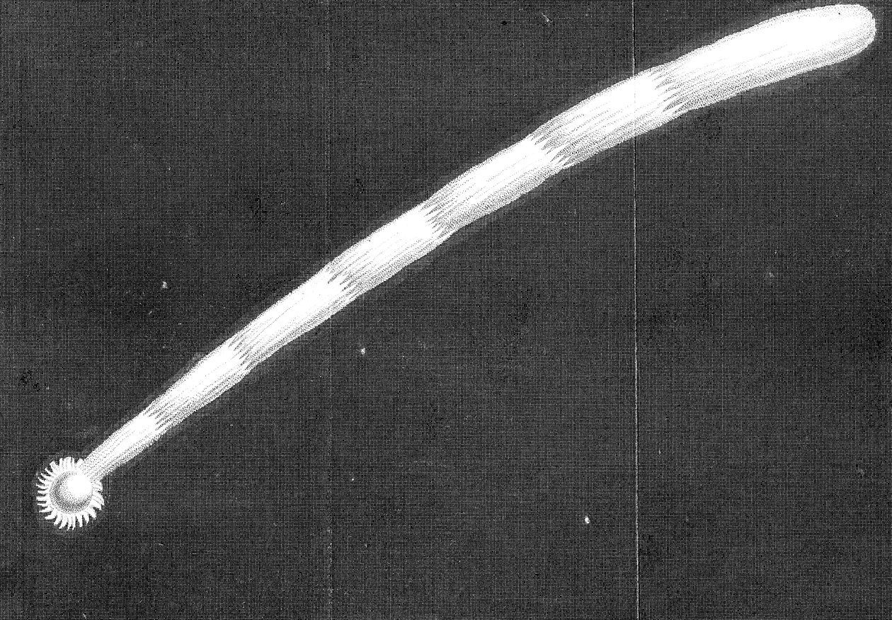 Grande cometa de 1680 Kirch quando apareceu ao se aproximar do Sol de Unbekannt