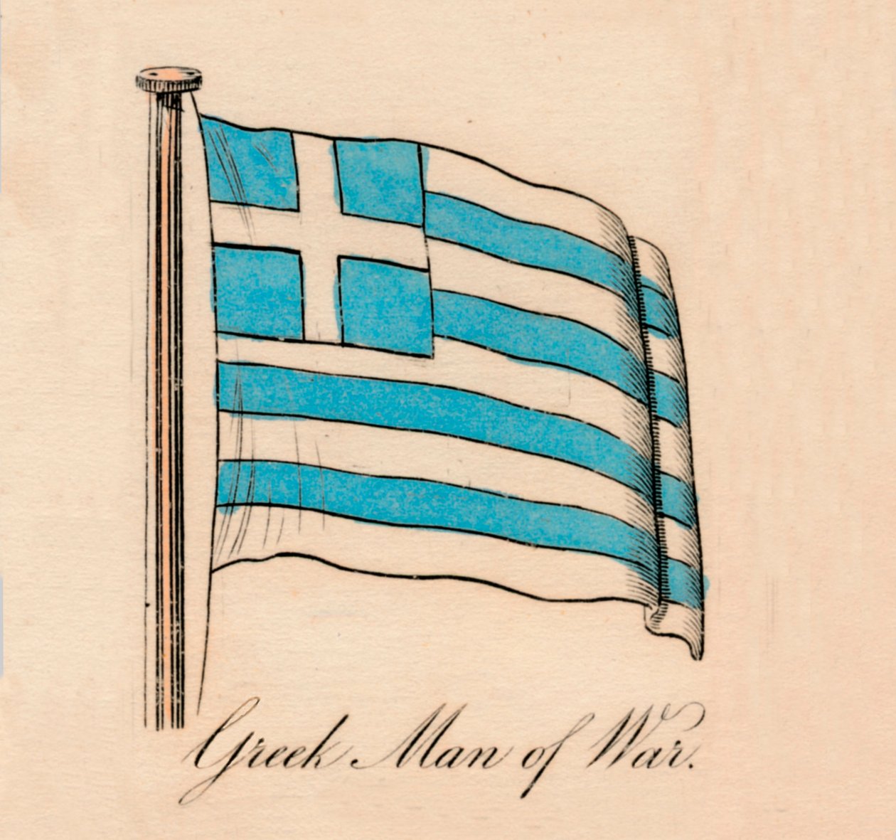 Homem grego da guerra, 1838 de Unbekannt