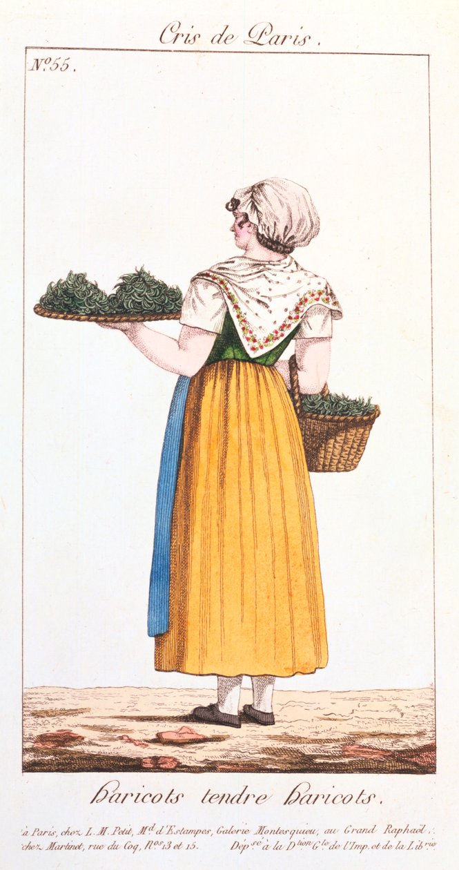 Vendedor de feijão verde, 1826 de Unbekannt
