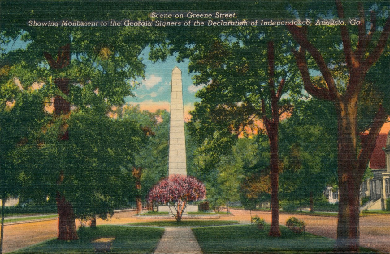 Greene Sreet, olhando para leste da Center Street, Augusta, Geórgia, América, c1910 de Unbekannt