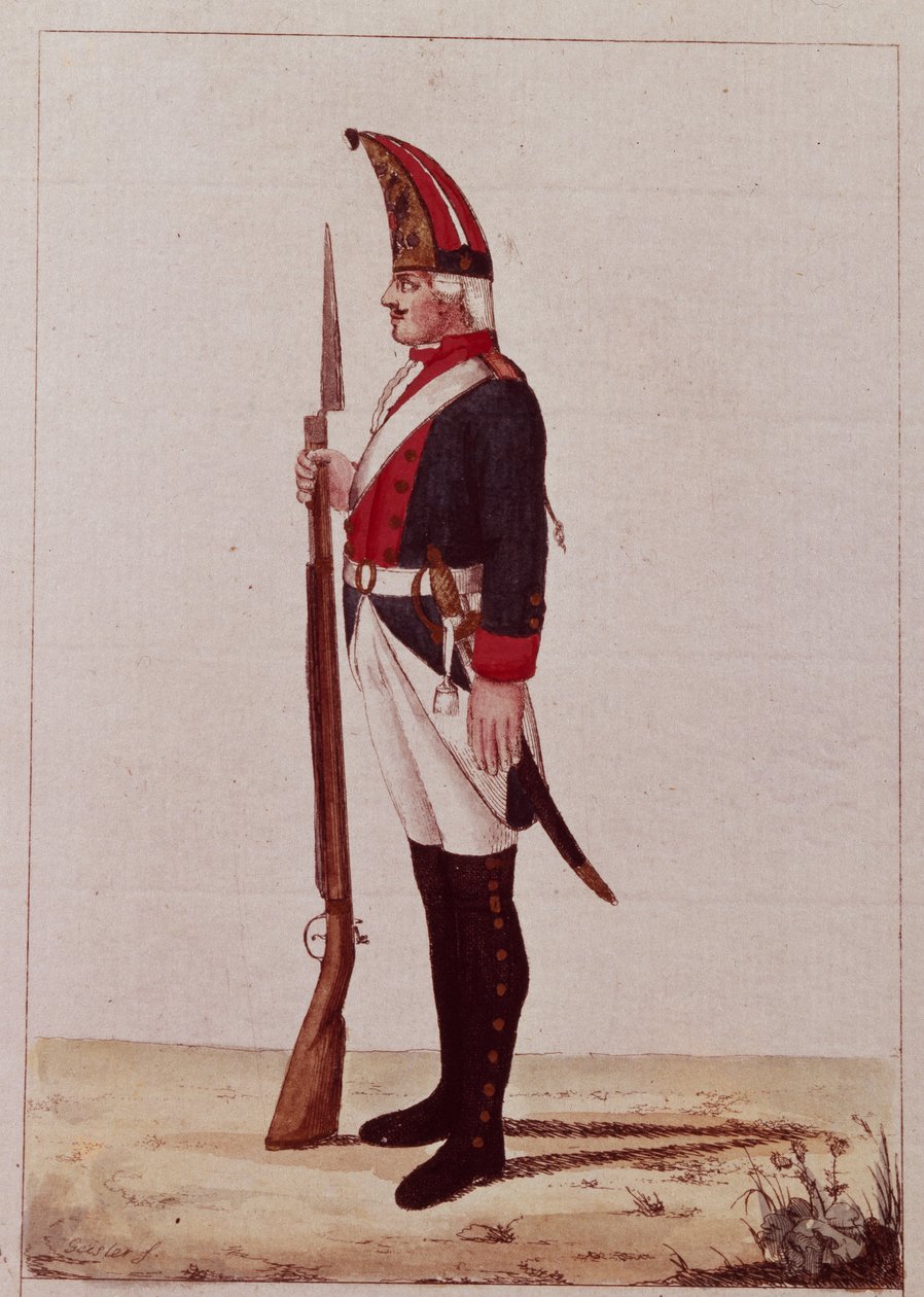 Granadeiro do Primeiro Batalhão da Marinha, 1786 de Unbekannt