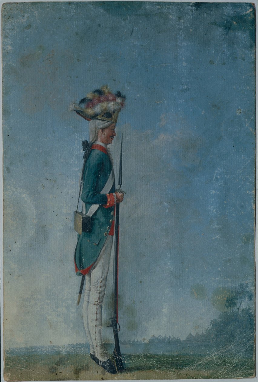 Granadeiro do Regimento Preobrazhensky, final da década de 1770 de Unbekannt