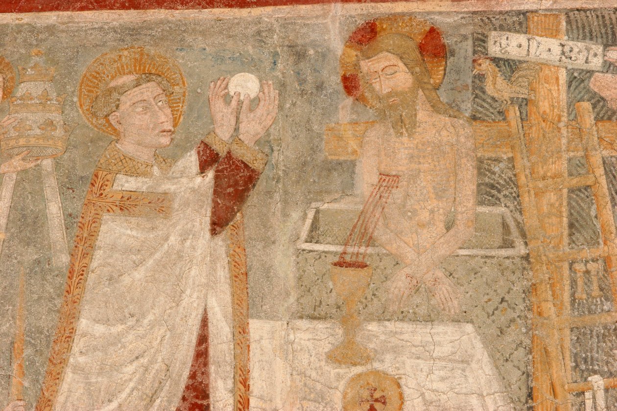 Afresco da igreja românica Gressan Magdalena, Gressan, Itália de Unbekannt