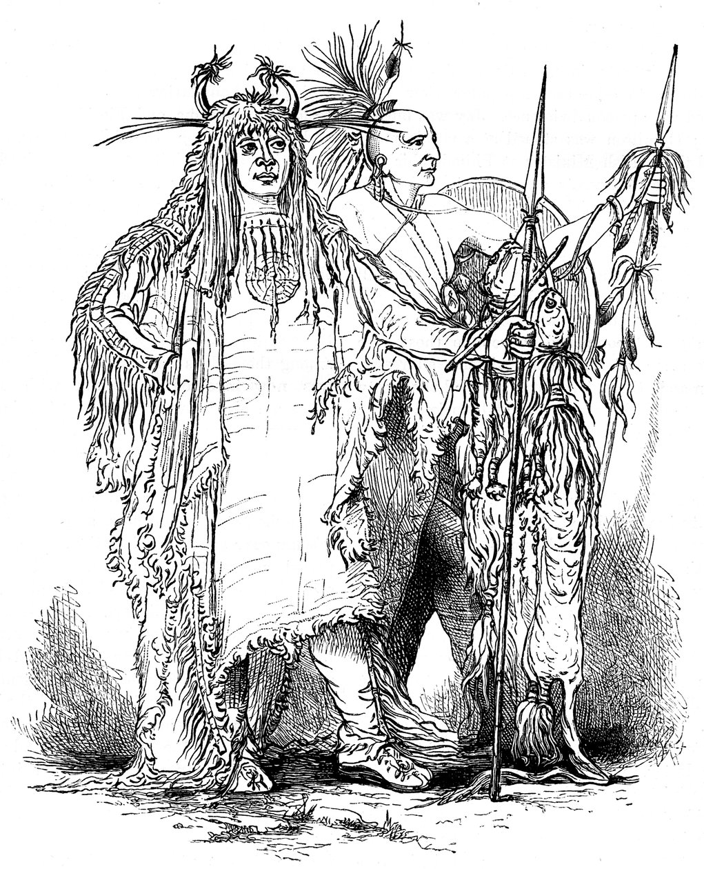 Grupo de índios de fronteira, c final do século XVIII c1880 de Unbekannt
