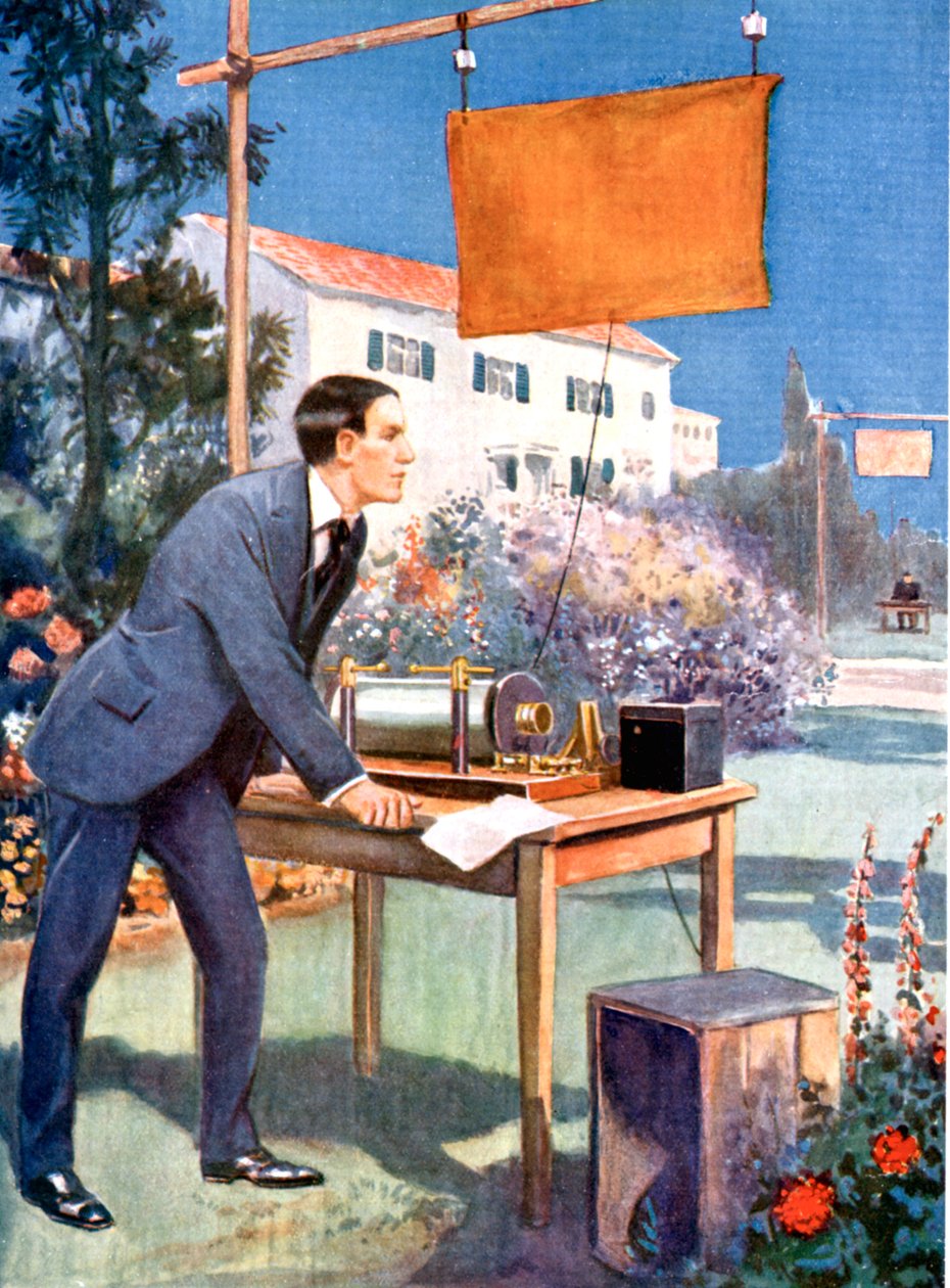 Guglielmo Marconi 1874-1937, físico italiano e pioneiro no rádio de Unbekannt