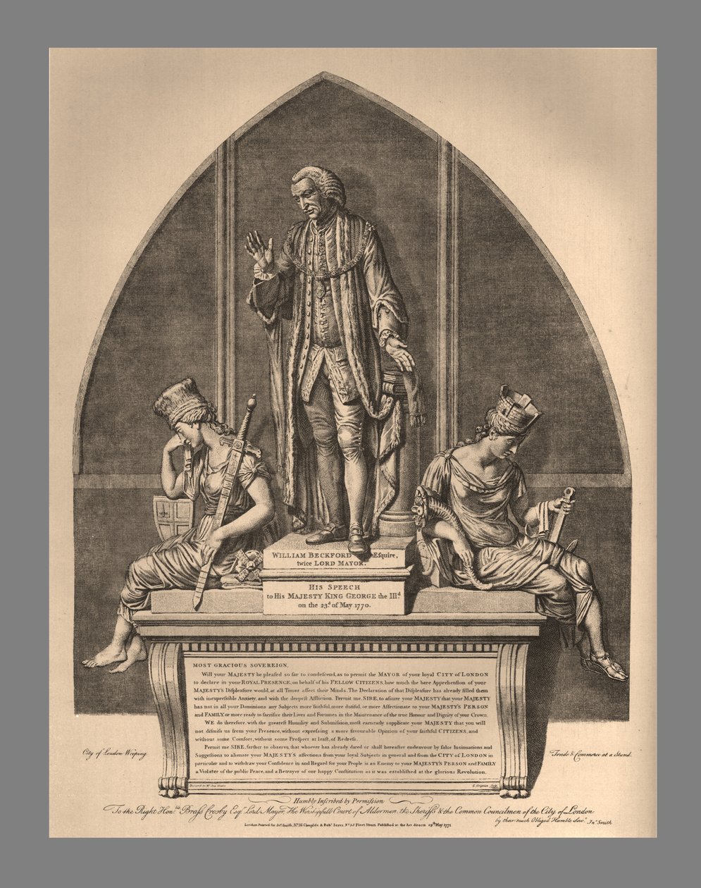 Monumento ao Guild Hall de William Beckford, 1886 de Unbekannt