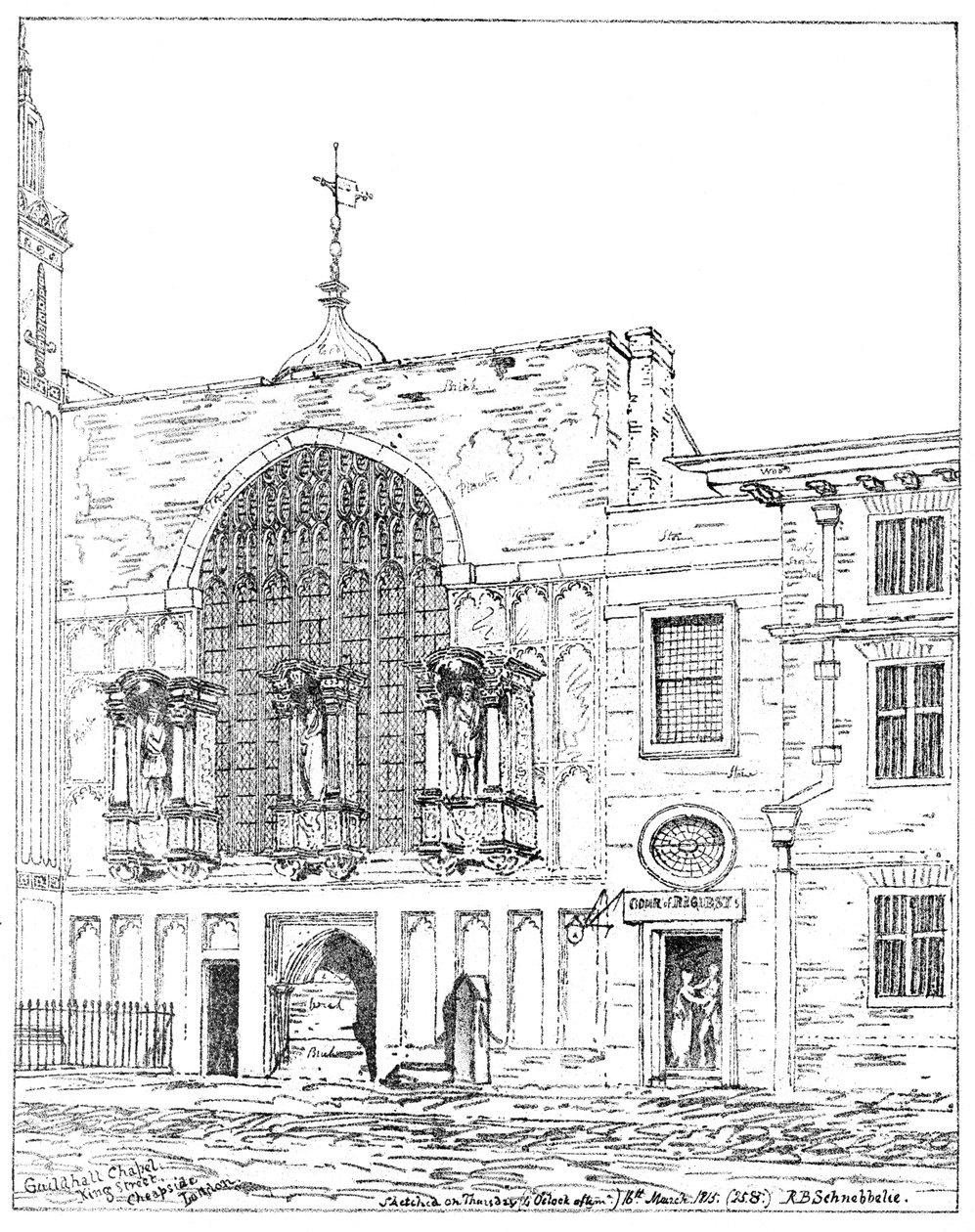 Capela de Guildhall, King Street, Cheapside, Londres, 1886 de Unbekannt