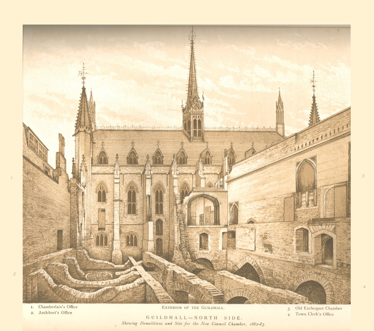 Guildhall North Side, 1882-83, 1886 de Unbekannt