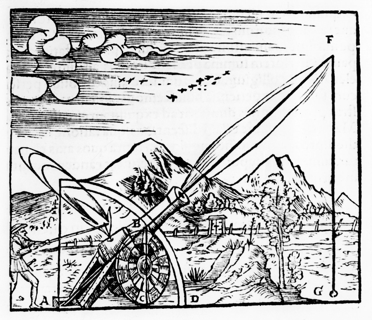 Artilheiro disparando um canhão, 1561 de Unbekannt