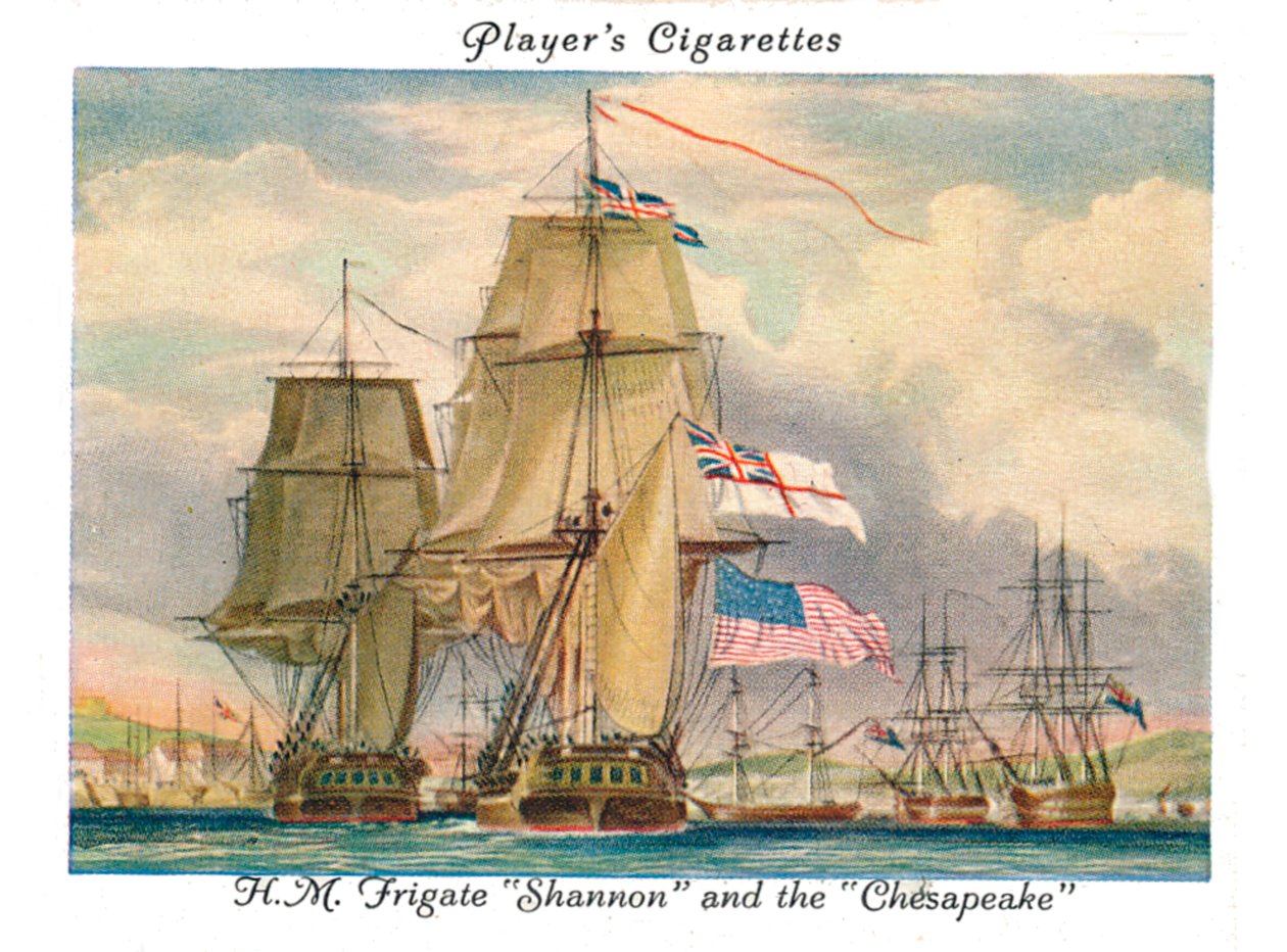 HMFrigate Shannon e o Chesapeake, 1936. de Unbekannt