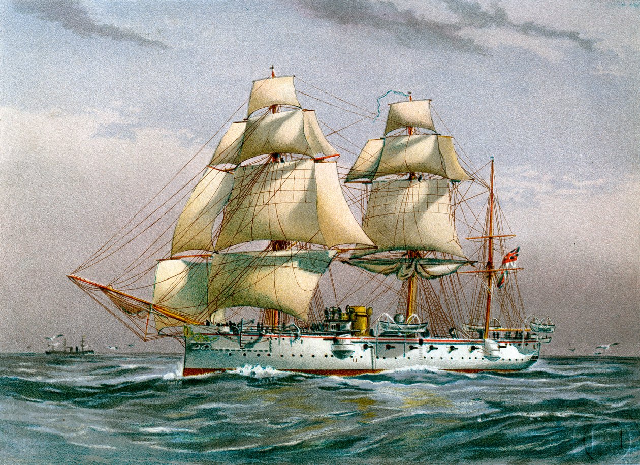 HMS Calliope, cruzador de terceira classe da Marinha Real, c1890-c1893 de Unbekannt