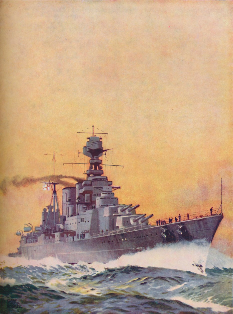 O HMS Hood foi estabelecido em 1916 e concluído em 1920, 1937 de Unbekannt