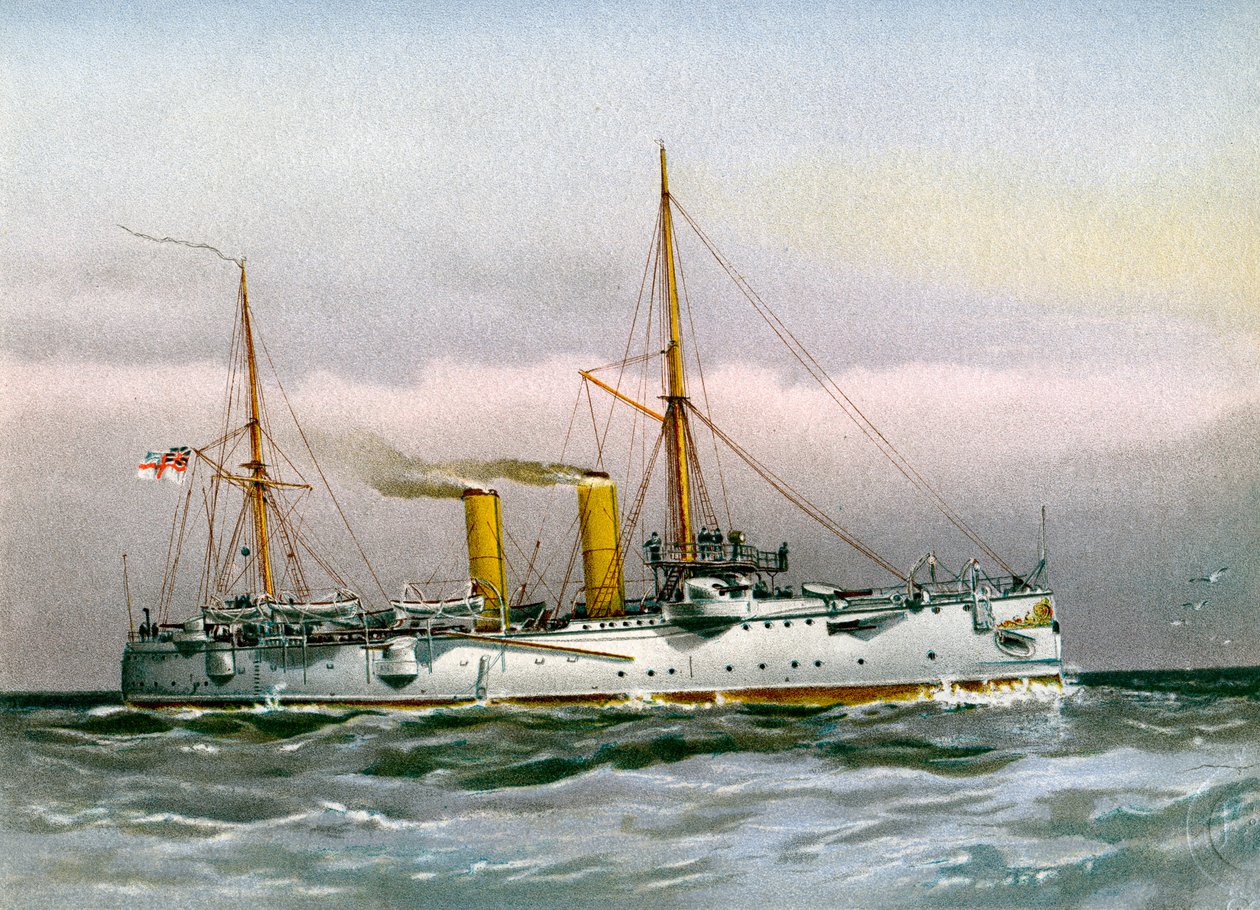 HMS Magicienne, cruzador de 2ª classe da Marinha Real, c1890-c1893 de Unbekannt