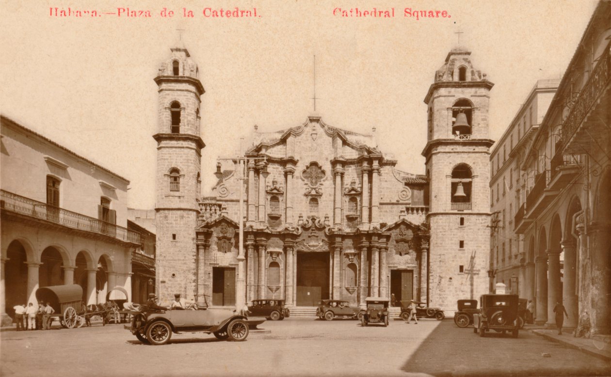 Havana Praça da catedral. Praça da Catedral, Cuba, c1900 de Unbekannt