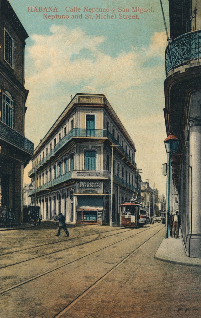 Havana. Ruas de Neptuno e San Miguel. Netuno e St. Michel Street, 1916 de Unbekannt