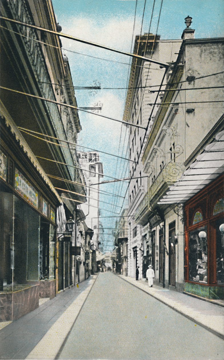 Havana: Rua Obispo O Pimargall. Rua Bishop ou Pimargall, c1910. de Unbekannt
