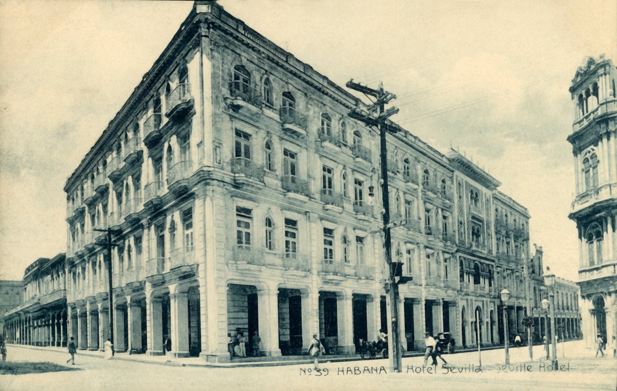Havana Hotel em Sevilha. Hotel em Sevilha, c1910s. de Unbekannt