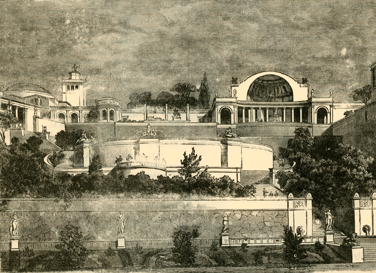 Vila de Adrianos em Tibur, 1890. de Unbekannt