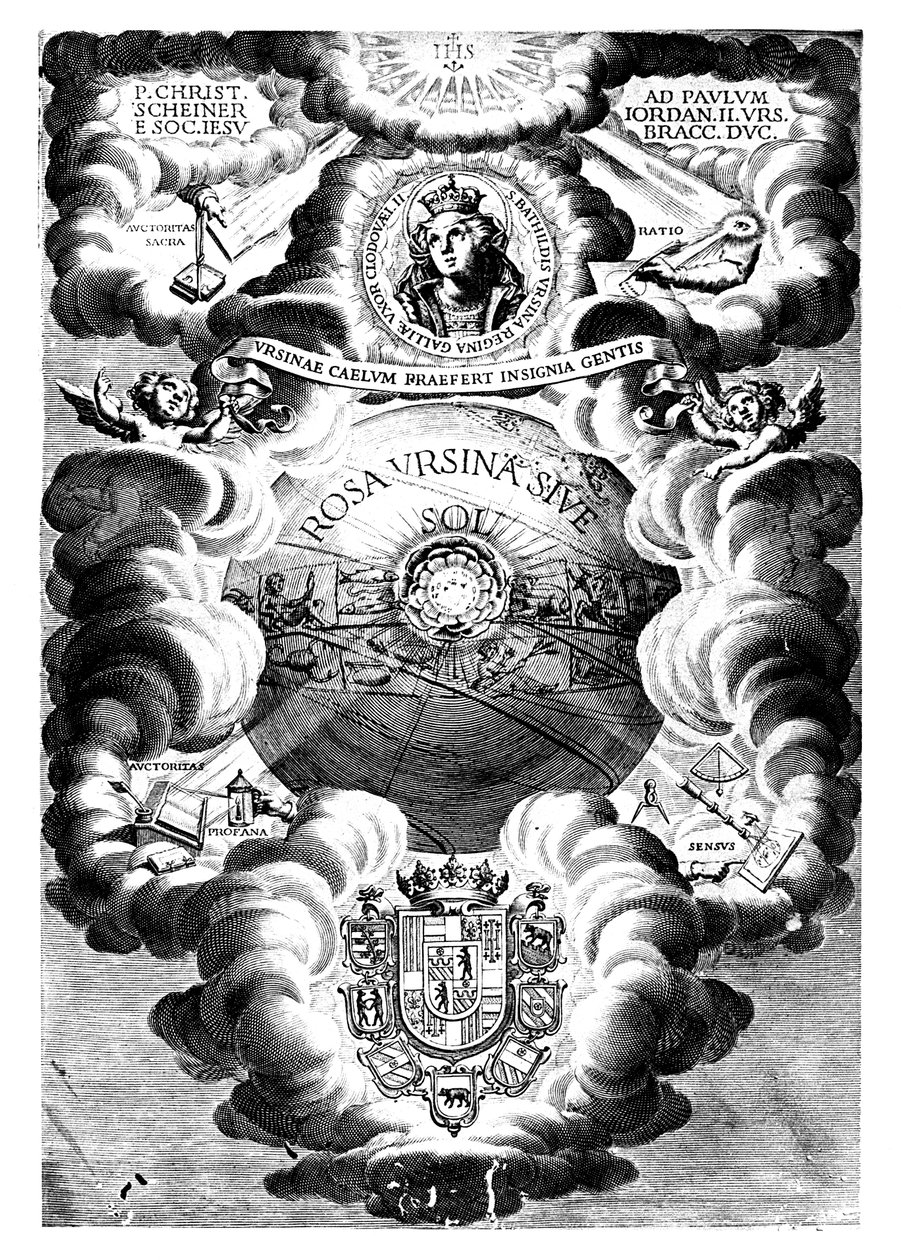 Meio-título de Rosa Ursina, por Christopher Scheiner, 1630 de Unbekannt