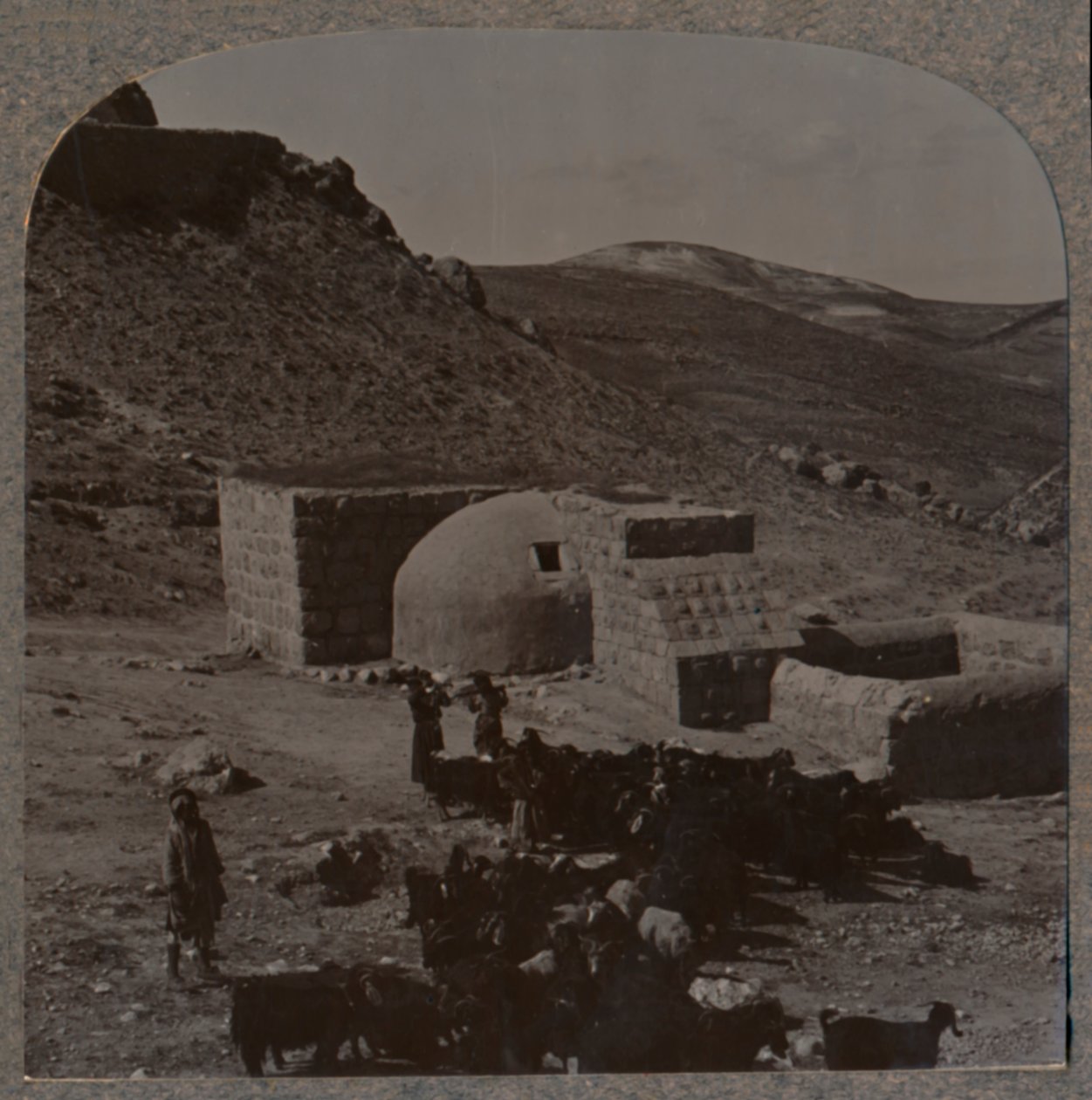 Pousada a meio caminho na viagem de Jericó, c1900 de Unbekannt