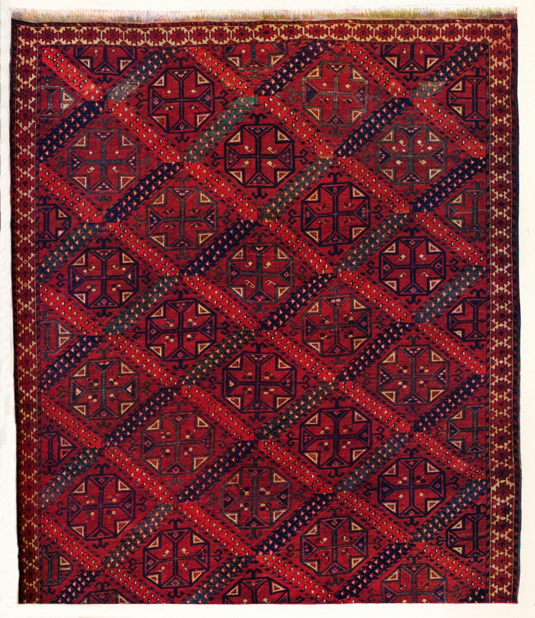 Metade de um tapete Ersari Turkoman, c1700 de Unbekannt