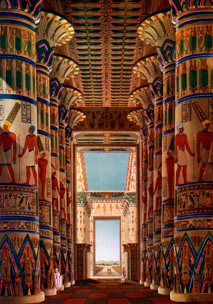 Salão das Colunas, Karnak, Egito, 1908-1909 de Unbekannt