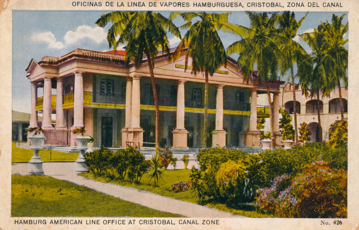 Escritório da American Line em Hamburgo, em Cristobal, Canal Zone, c1920s de Unbekannt