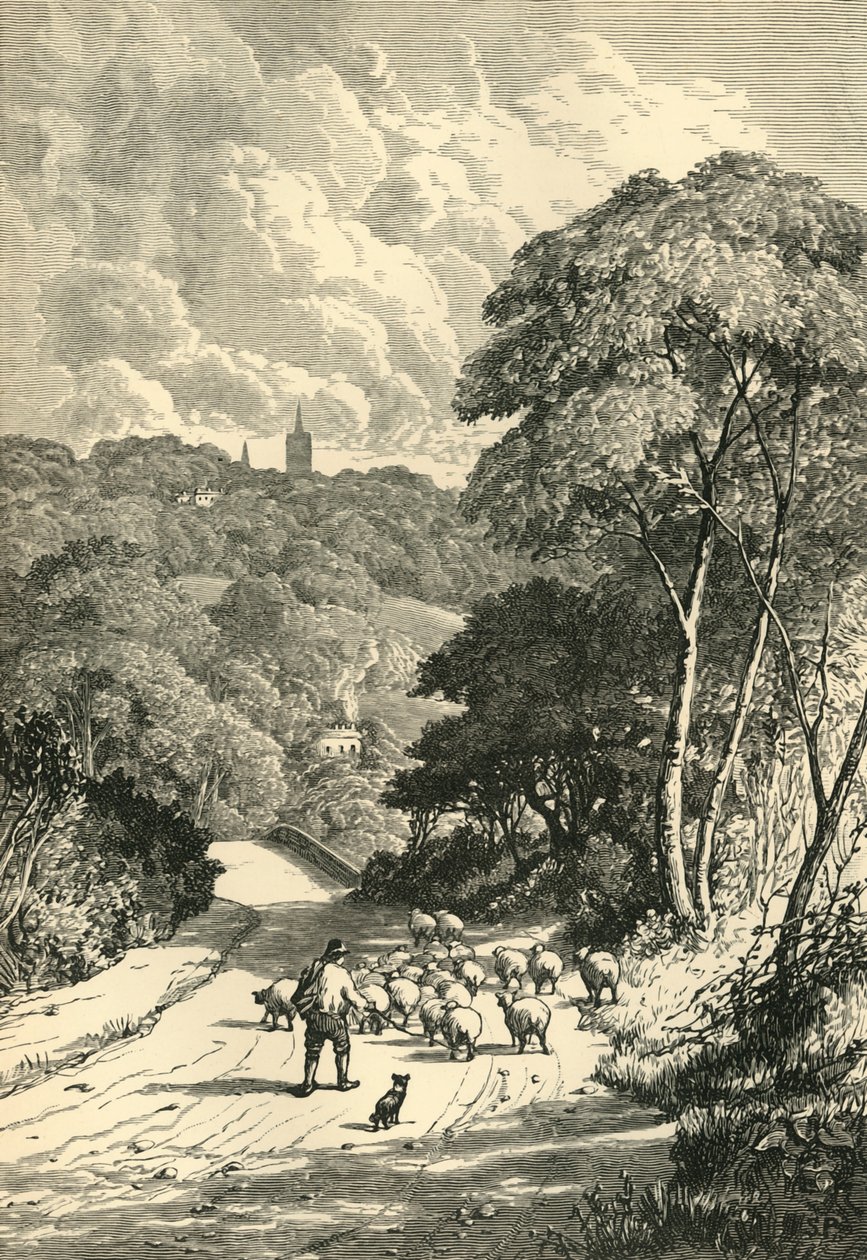 Hampstead, da estrada de Kilburn, c1876. de Unbekannt