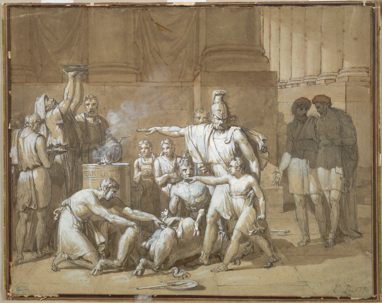 Aníbal jurando inimizade eterna em direção a Roma, c. 1808 de Unbekannt