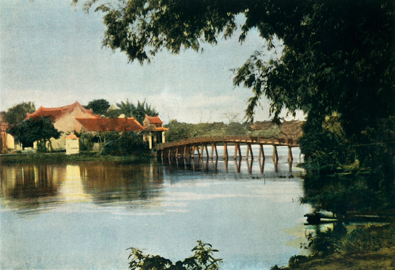 Hanoi. Le Petit Lac, Hanói. O pequeno lago, 1900. de Unbekannt